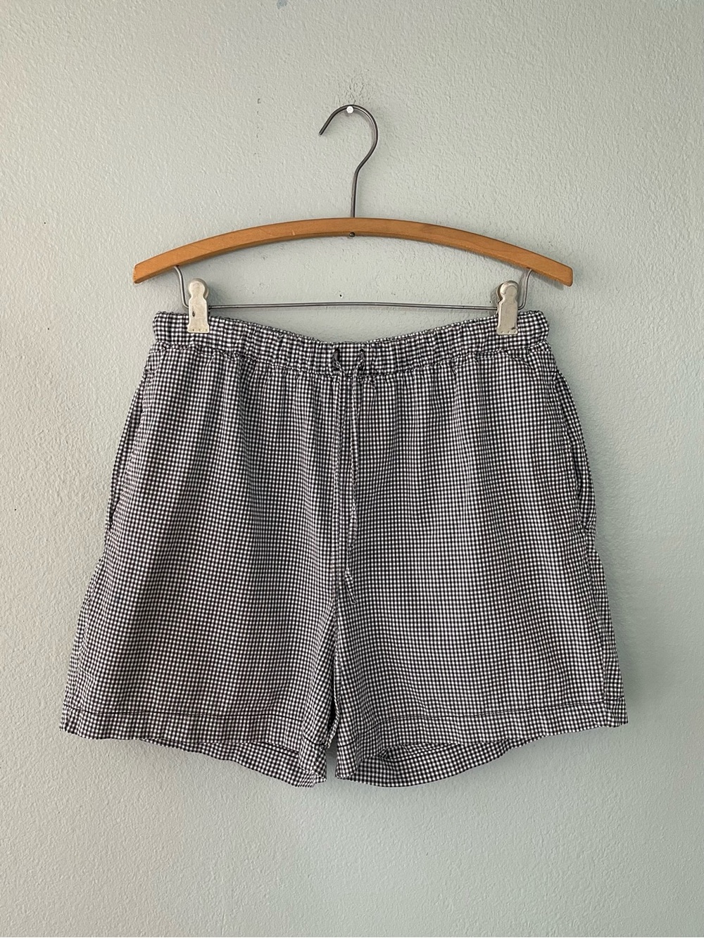🌱5/$25🌱 Onque Casuals | Olive & White Gingham High Rise Drawstring Shorts